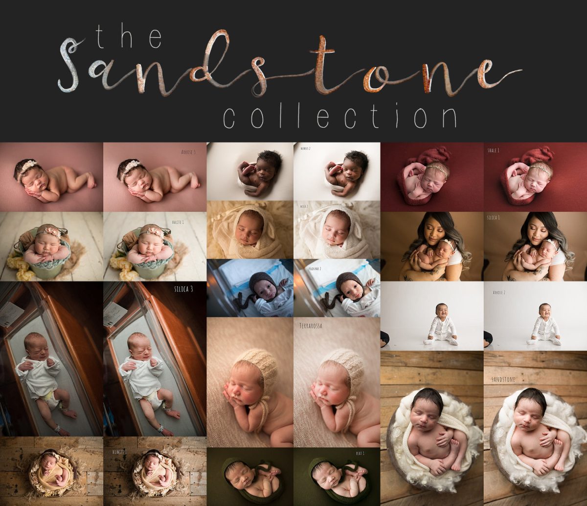 新生儿LR预设:砂岩色调,温柔质感-Kinderbella – The Sandstone Collection Newborn Free Download